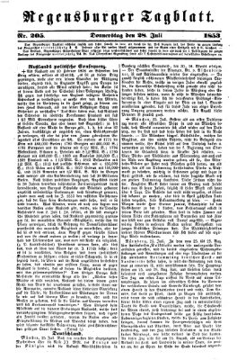 Regensburger Tagblatt Donnerstag 28. Juli 1853