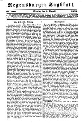 Regensburger Tagblatt Montag 1. August 1853