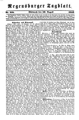 Regensburger Tagblatt Mittwoch 10. August 1853