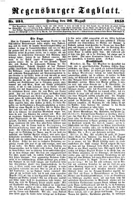 Regensburger Tagblatt Freitag 26. August 1853