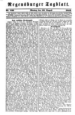 Regensburger Tagblatt Montag 29. August 1853