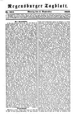 Regensburger Tagblatt Montag 5. September 1853