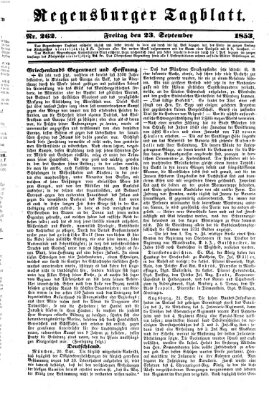 Regensburger Tagblatt Freitag 23. September 1853