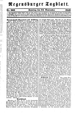 Regensburger Tagblatt Samstag 24. September 1853