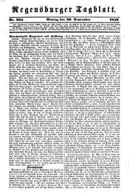 Regensburger Tagblatt Montag 26. September 1853