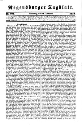 Regensburger Tagblatt Sonntag 9. Oktober 1853