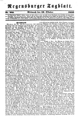 Regensburger Tagblatt Mittwoch 19. Oktober 1853