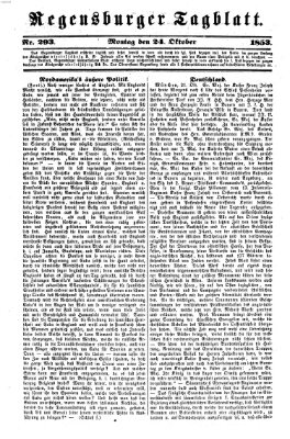 Regensburger Tagblatt Montag 24. Oktober 1853