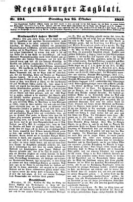 Regensburger Tagblatt Dienstag 25. Oktober 1853