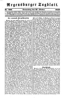 Regensburger Tagblatt Donnerstag 27. Oktober 1853