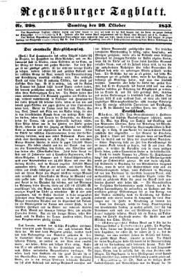 Regensburger Tagblatt Samstag 29. Oktober 1853