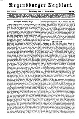 Regensburger Tagblatt Samstag 5. November 1853