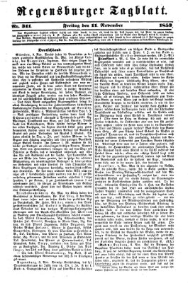 Regensburger Tagblatt Freitag 11. November 1853