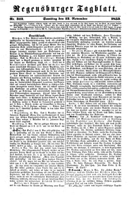 Regensburger Tagblatt Samstag 12. November 1853