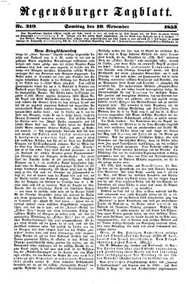 Regensburger Tagblatt Samstag 19. November 1853