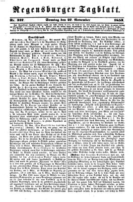 Regensburger Tagblatt Sonntag 27. November 1853