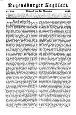 Regensburger Tagblatt Mittwoch 30. November 1853