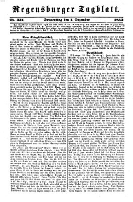 Regensburger Tagblatt Donnerstag 1. Dezember 1853