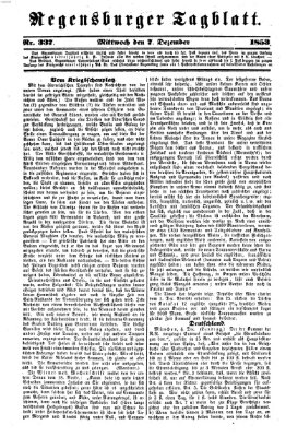 Regensburger Tagblatt Mittwoch 7. Dezember 1853