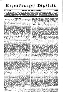 Regensburger Tagblatt Freitag 30. Dezember 1853