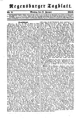 Regensburger Tagblatt Montag 2. Januar 1854