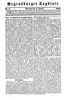 Regensburger Tagblatt Sonntag 8. Januar 1854