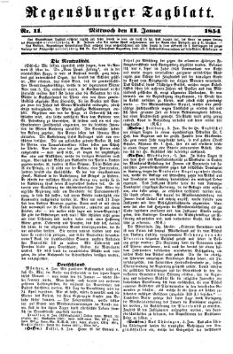 Regensburger Tagblatt Mittwoch 11. Januar 1854