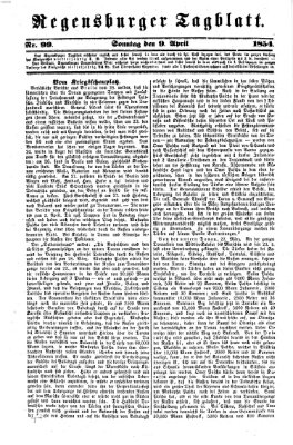 Regensburger Tagblatt Sonntag 9. April 1854