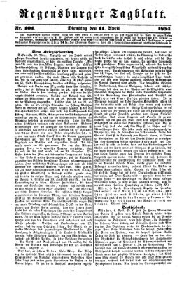 Regensburger Tagblatt Dienstag 11. April 1854