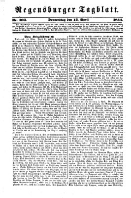 Regensburger Tagblatt Donnerstag 13. April 1854