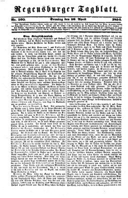 Regensburger Tagblatt Sonntag 16. April 1854