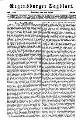 Regensburger Tagblatt Dienstag 18. April 1854