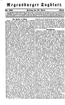 Regensburger Tagblatt Freitag 21. April 1854