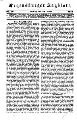 Regensburger Tagblatt Montag 24. April 1854