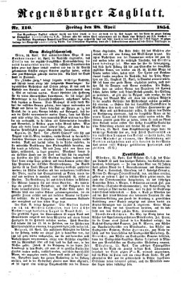 Regensburger Tagblatt Freitag 28. April 1854