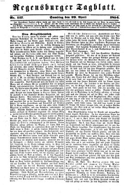 Regensburger Tagblatt Samstag 29. April 1854