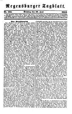 Regensburger Tagblatt Sonntag 18. Juni 1854