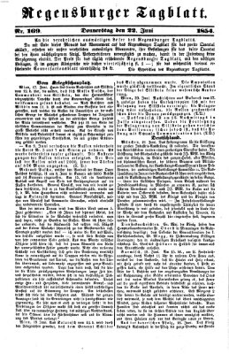 Regensburger Tagblatt Donnerstag 22. Juni 1854