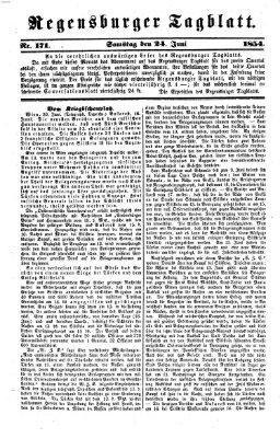 Regensburger Tagblatt Samstag 24. Juni 1854