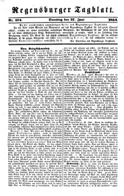 Regensburger Tagblatt Dienstag 27. Juni 1854