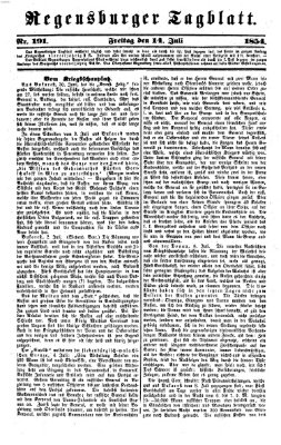 Regensburger Tagblatt Freitag 14. Juli 1854