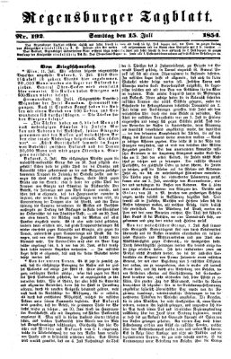 Regensburger Tagblatt Samstag 15. Juli 1854