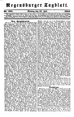 Regensburger Tagblatt Montag 17. Juli 1854