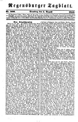 Regensburger Tagblatt Dienstag 1. August 1854