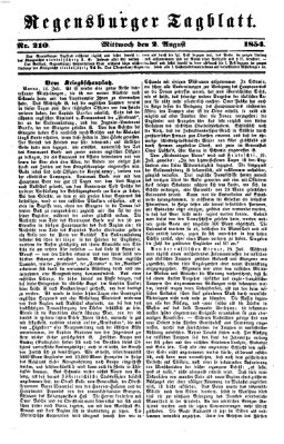 Regensburger Tagblatt Mittwoch 2. August 1854