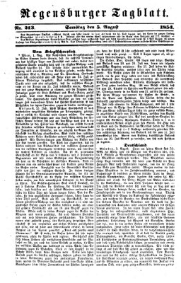 Regensburger Tagblatt Samstag 5. August 1854