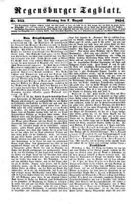 Regensburger Tagblatt Montag 7. August 1854