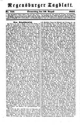 Regensburger Tagblatt Donnerstag 10. August 1854