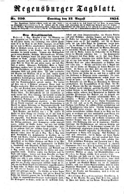 Regensburger Tagblatt Samstag 12. August 1854