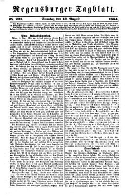 Regensburger Tagblatt Sonntag 13. August 1854